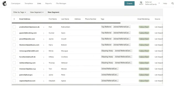 embed referral links - mailchimp referralcandy integration tagging customers super referrers