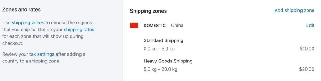 dropshipping on shopify - shipping zones
