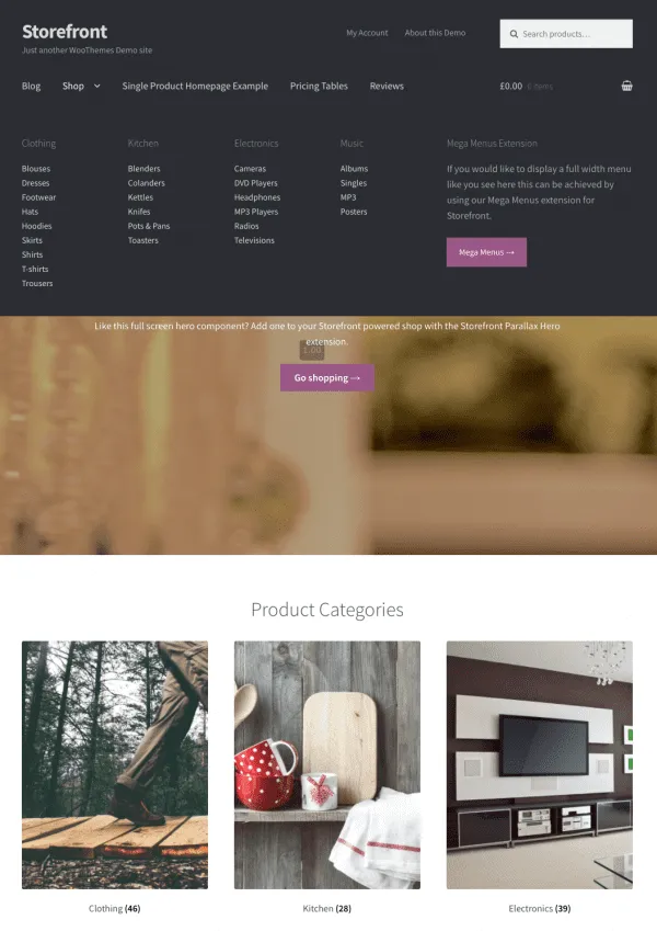 Popular WooCommerce Themes: Storefront