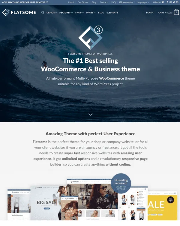 Popular WooCommerce Themes: Flatsome