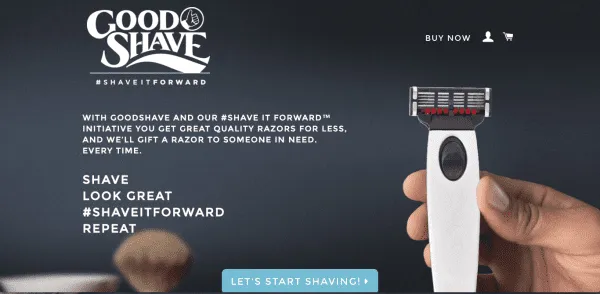 Subscription box referral program: Good Shave