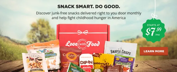 Love with Food homepage 