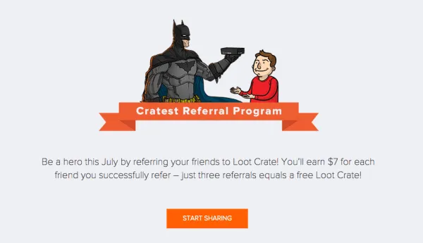 Loot Crate referral page 
