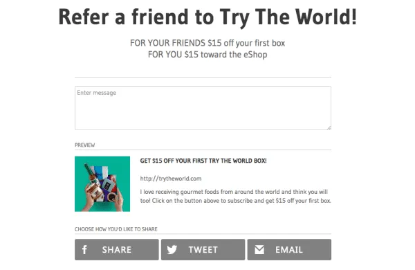Try The World referral page 