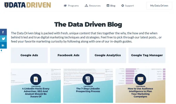 the data driven blog