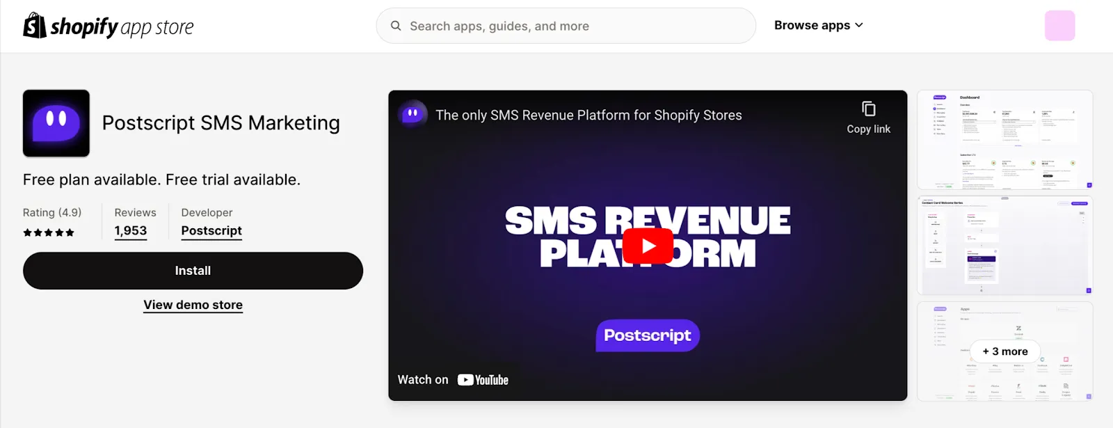 Postscript best Shopify app