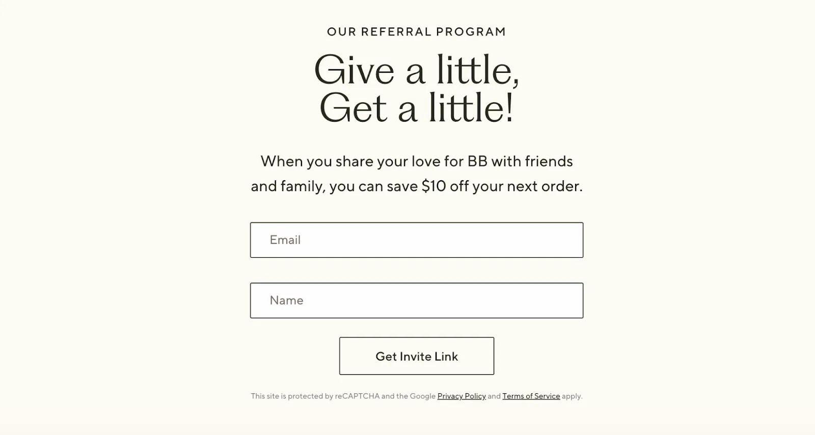 Branch Basics refer a friend campaign