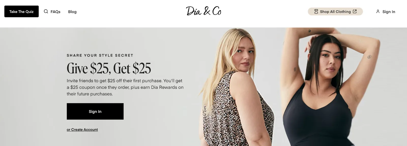 Dia & co cash rewards campaign