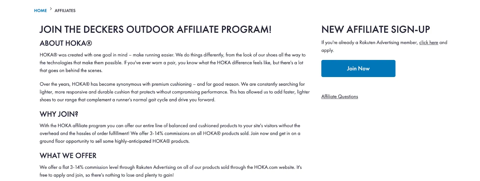 HOKA affiliate program