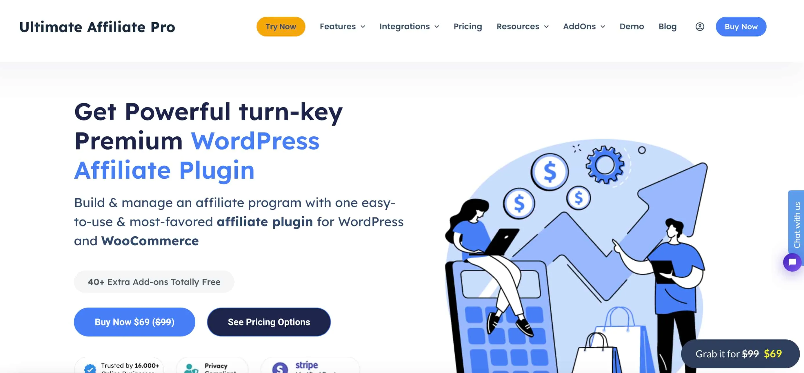 Home page of Ultimate Affiliate Pro