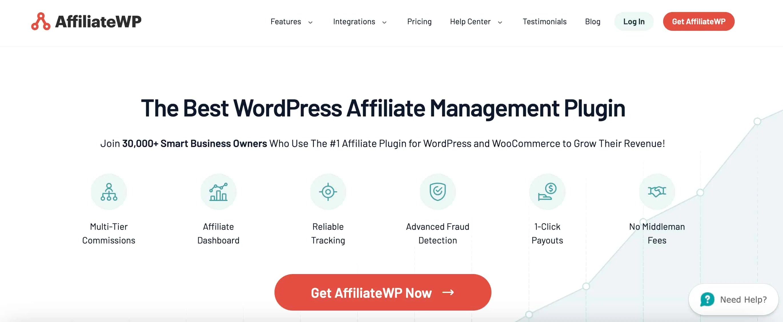 Home page of AffiliateWP