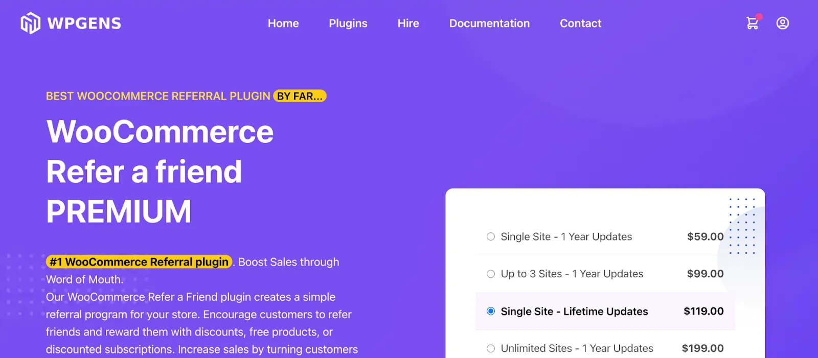WooCommerce referral plugin WPGens