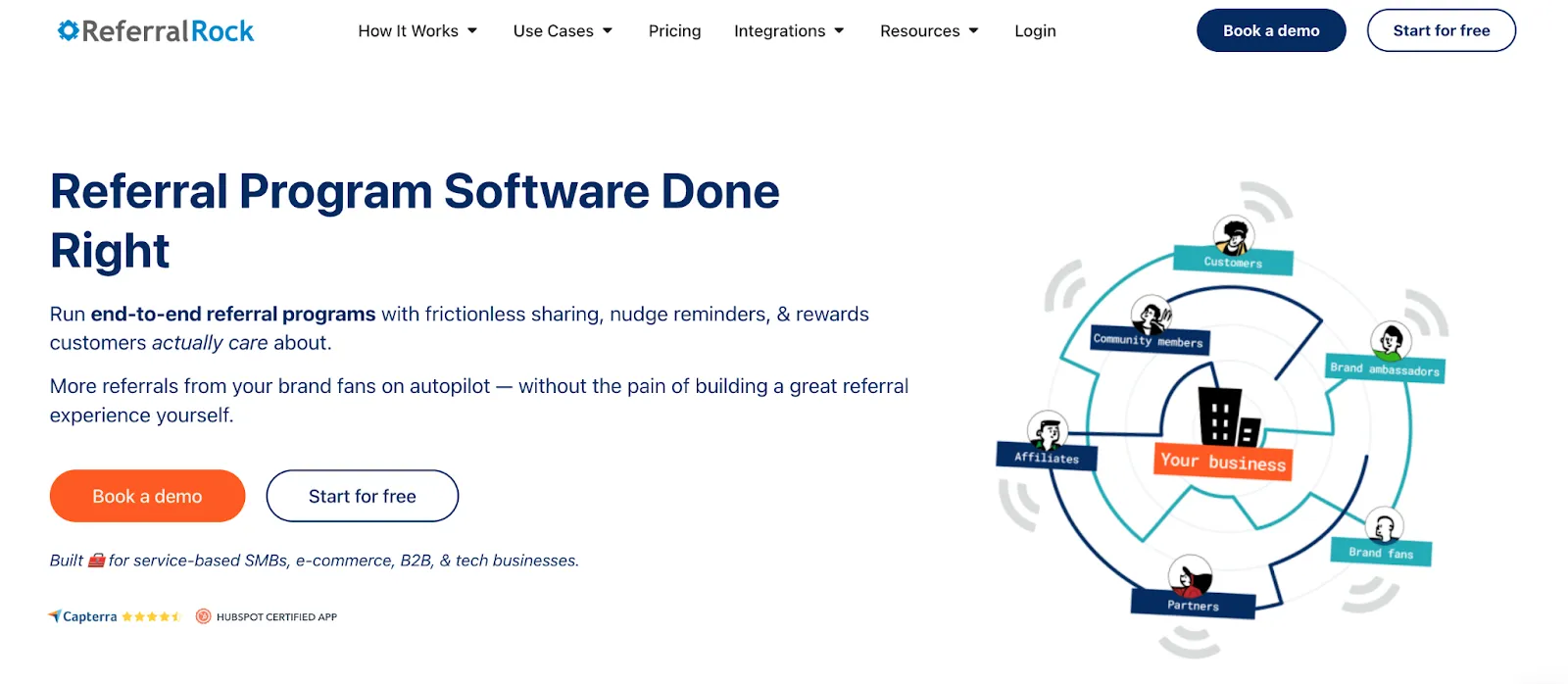 Home page of ReferralRock