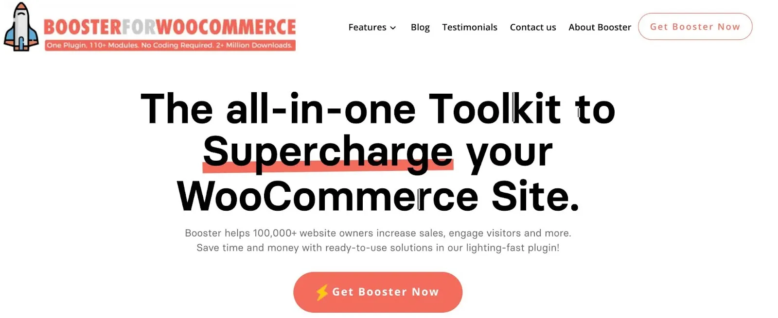 Home page of Booster for WooCommerce