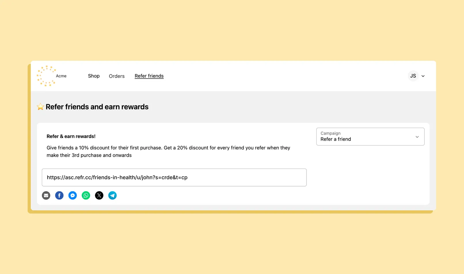 Referrals, Now in Shopify Customer Account