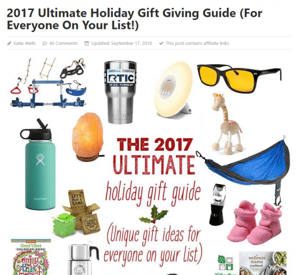 black friday seo checklist bfcm - gift guide content marketing