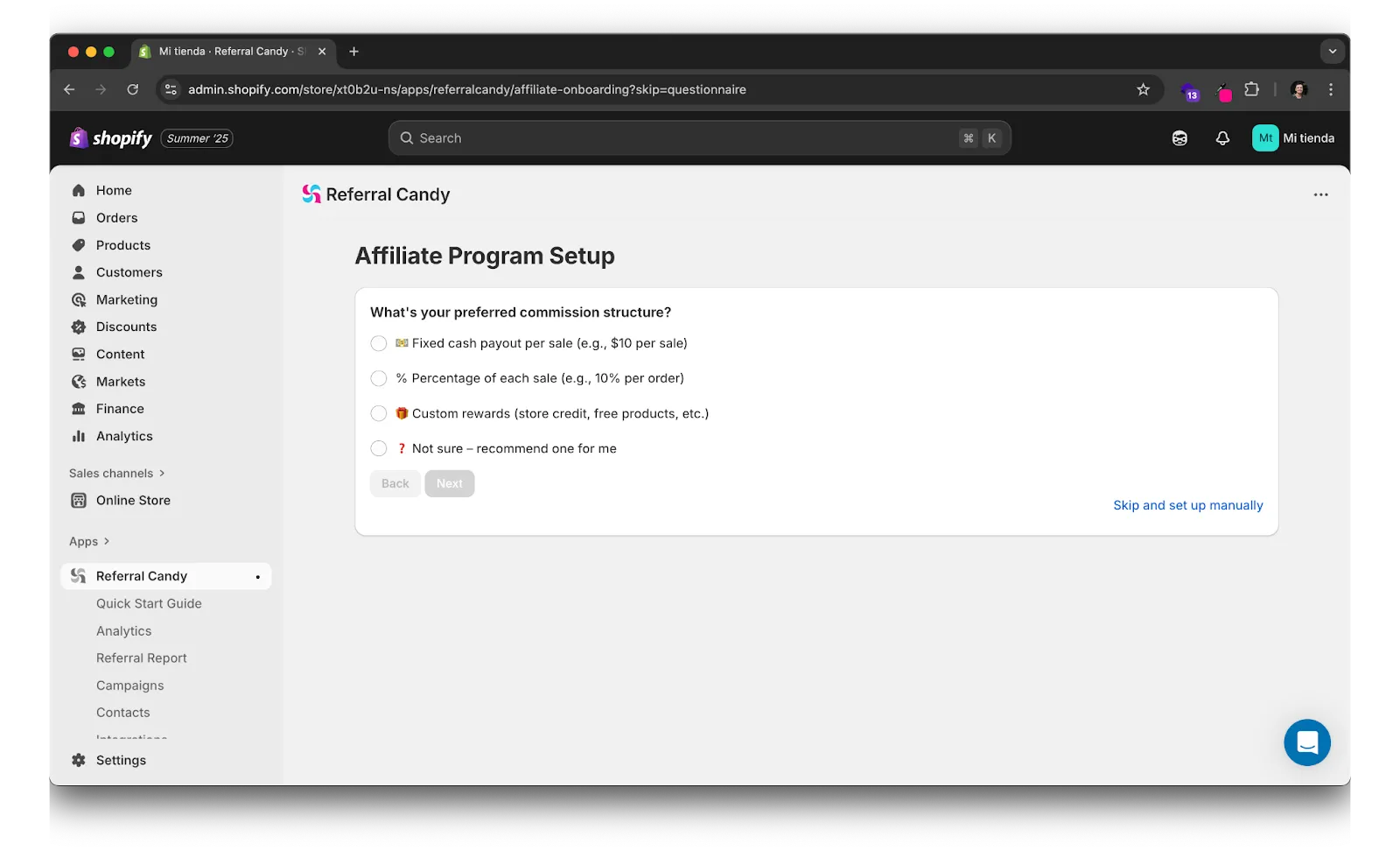 Step 5 of installing referral program on Shopify