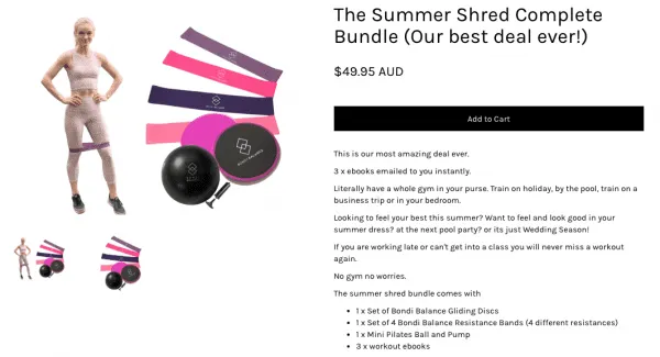 shopify digital products - bondi beach summer shred bundle