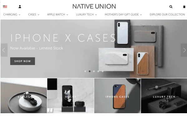 Native Union home page