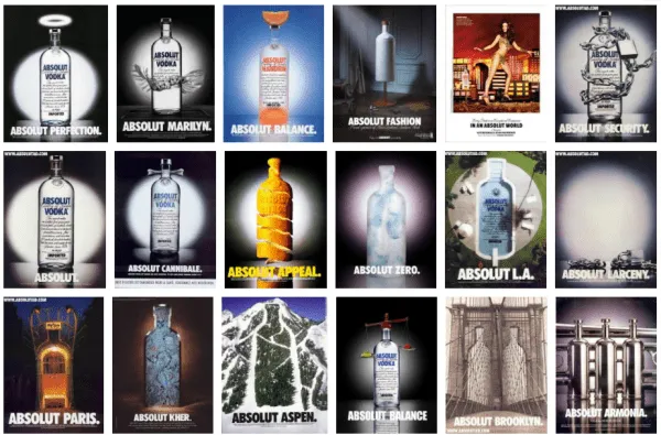 absolut vodka print ads