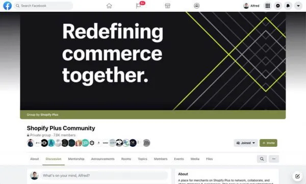Shopify Plus Facebook group