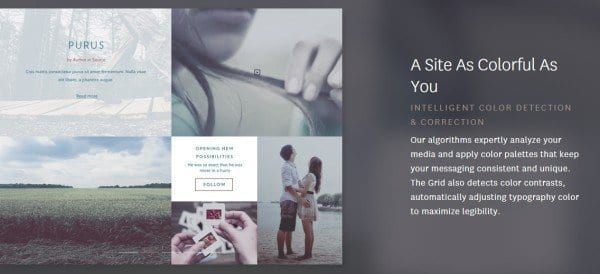 The Grid homepage 