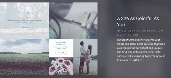 The Grid homepage 