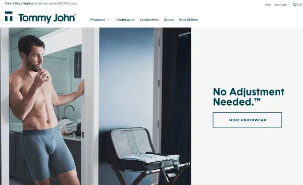 tommy-john-menswear-ecommerce-site