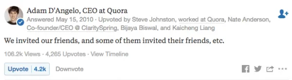 "We invited our friends" – Adam D'Angelo