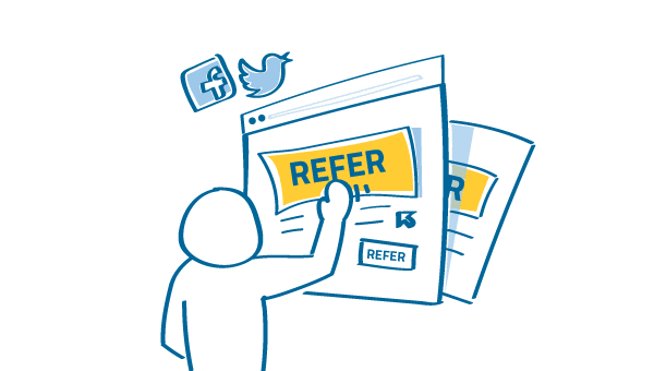 Always feature referral program prominently