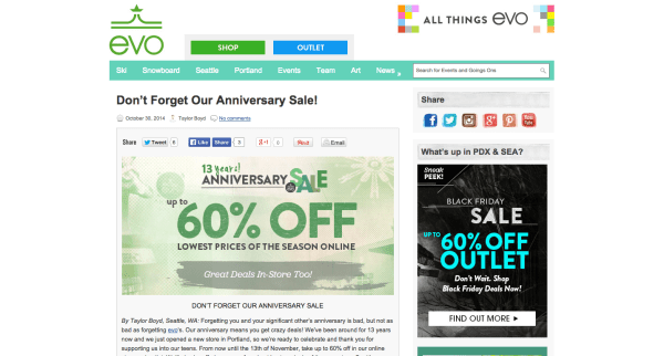 Evo 13-yr Anniversary Scarcity ReferralCandy