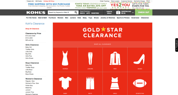 Kohl's Clearance Sale Scarcity ReferralCandy