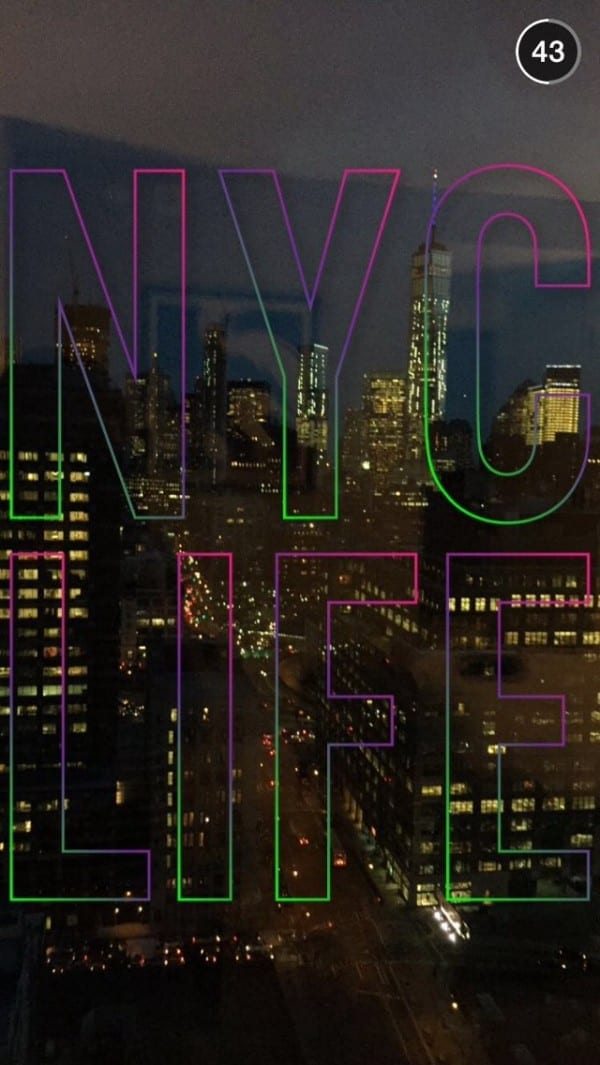 Publish Quality Content: SnapChat NYC Life