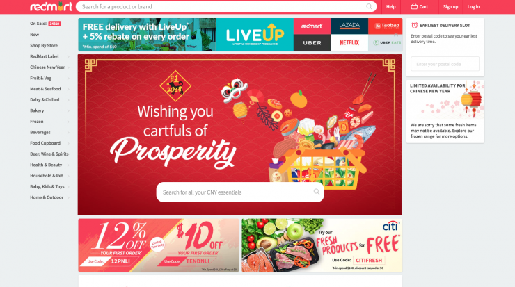 redmart website design