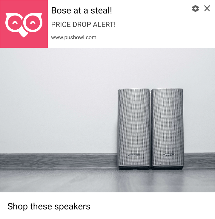 price drop - web push notifications