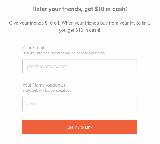 iWader customers could refer their friends and both share a cash reward