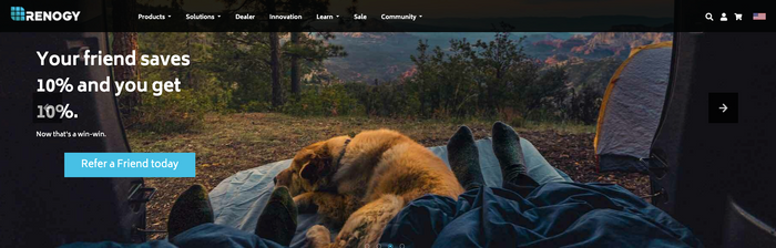 renogy referralcandy case study refer a friend frontpage