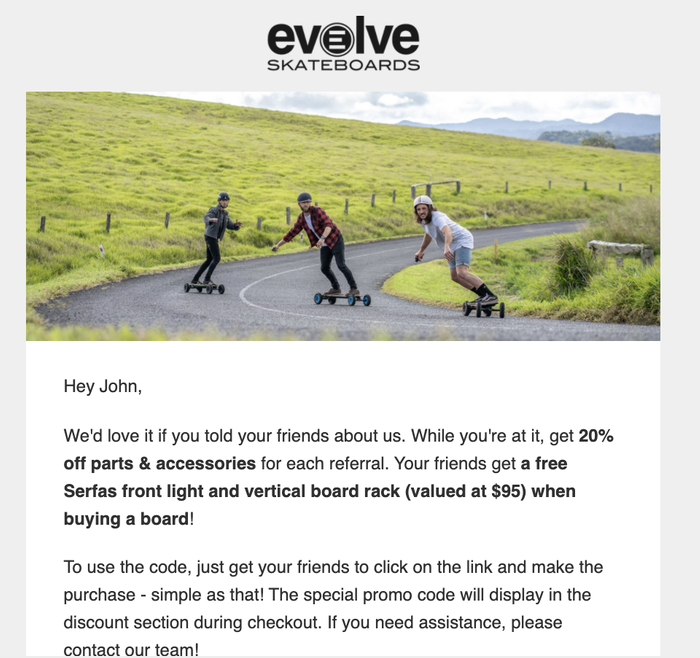 evolve skateboards sharing link