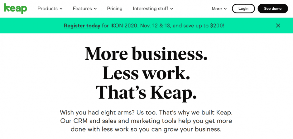 eCommerce Growth Hacking Tools - Keap