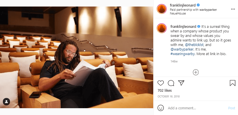 reconsider-ad-spend warby parker infleuncer campaign franklinjleonard