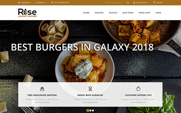 ecommerce templates referralcandy - RISE - Food Store OpenCart Template