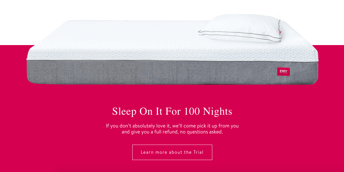 endy mattress for trial