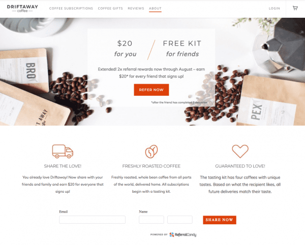 WooCommerce Store: Driftaway Coffee