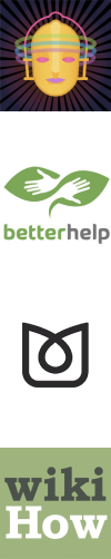 Logos from Superfy, Betterhelp, Mentorcam and WikiHow.