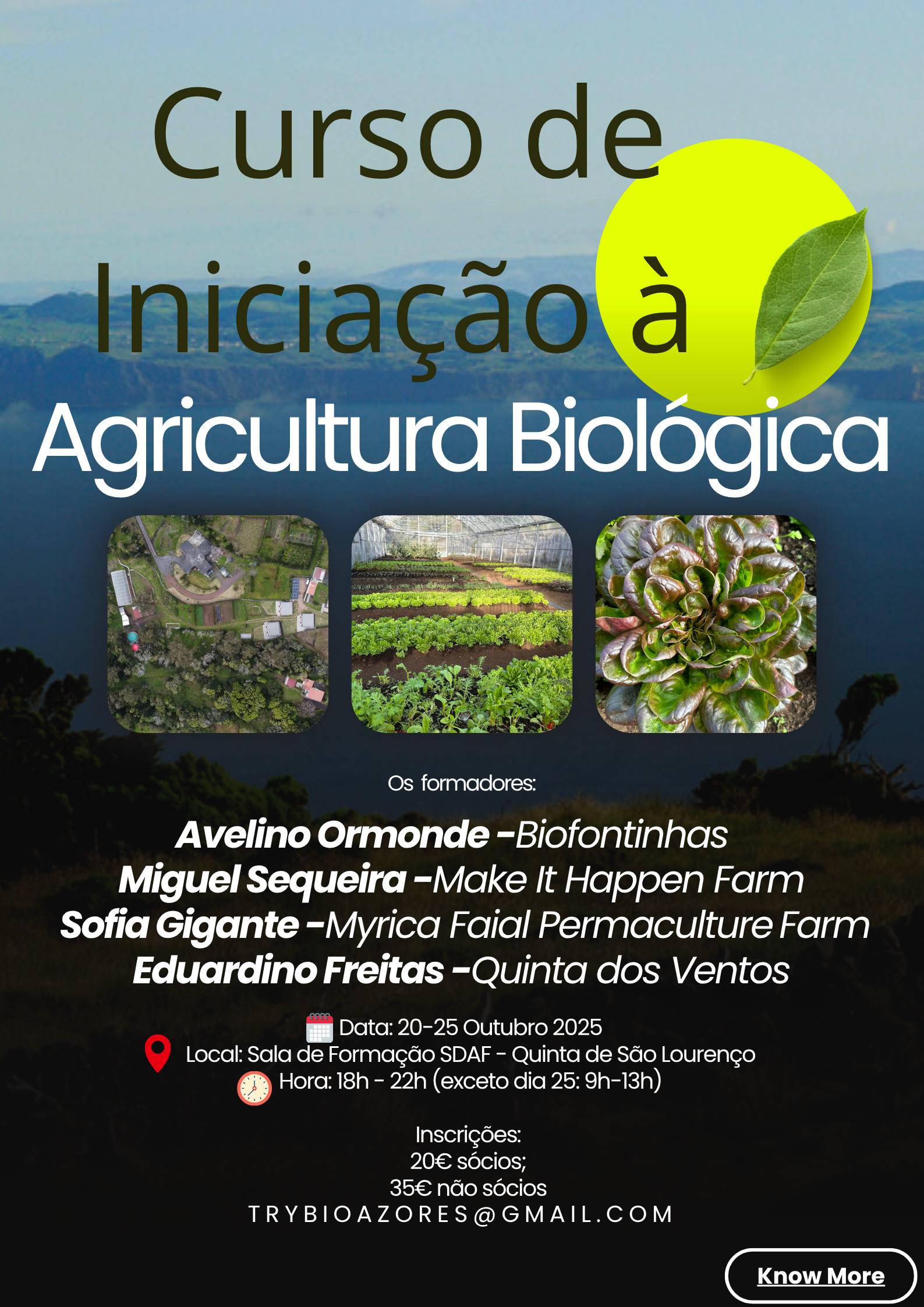 A Trybio está a organizar um novo Curso de Iniciação à Agricultura Biológica.🍃🌻