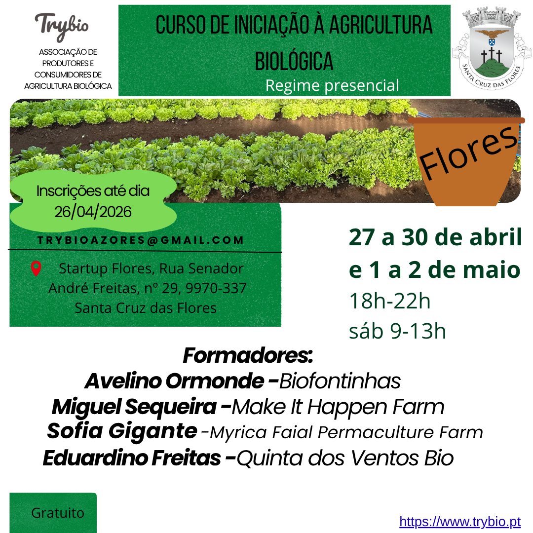 Curso de iniciação à Agricultura Biológica nas Flores 2026