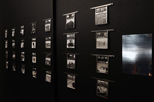 Array of photo hangers from the exhibition at Sol Collective Jan 20. Redes & Reflexiones.