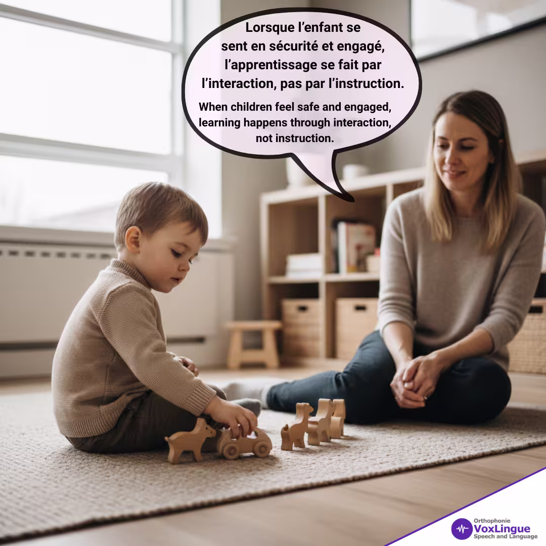 Why Speech Therapy Often Looks Like Play / Pourquoi l’orthophonie ressemble parfois à du jeu