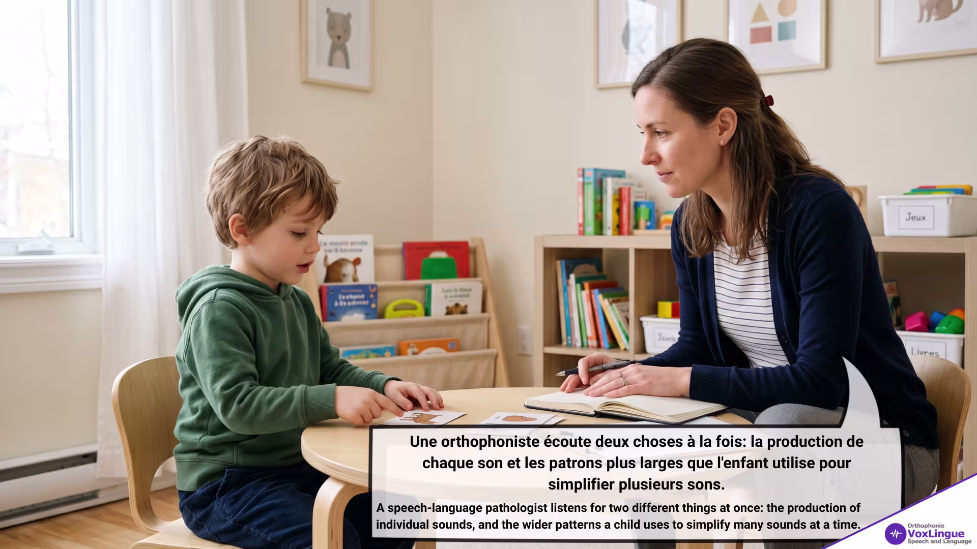 A Closer Look in the Therapy Room | Un regard plus précis en salle d'orthophonie