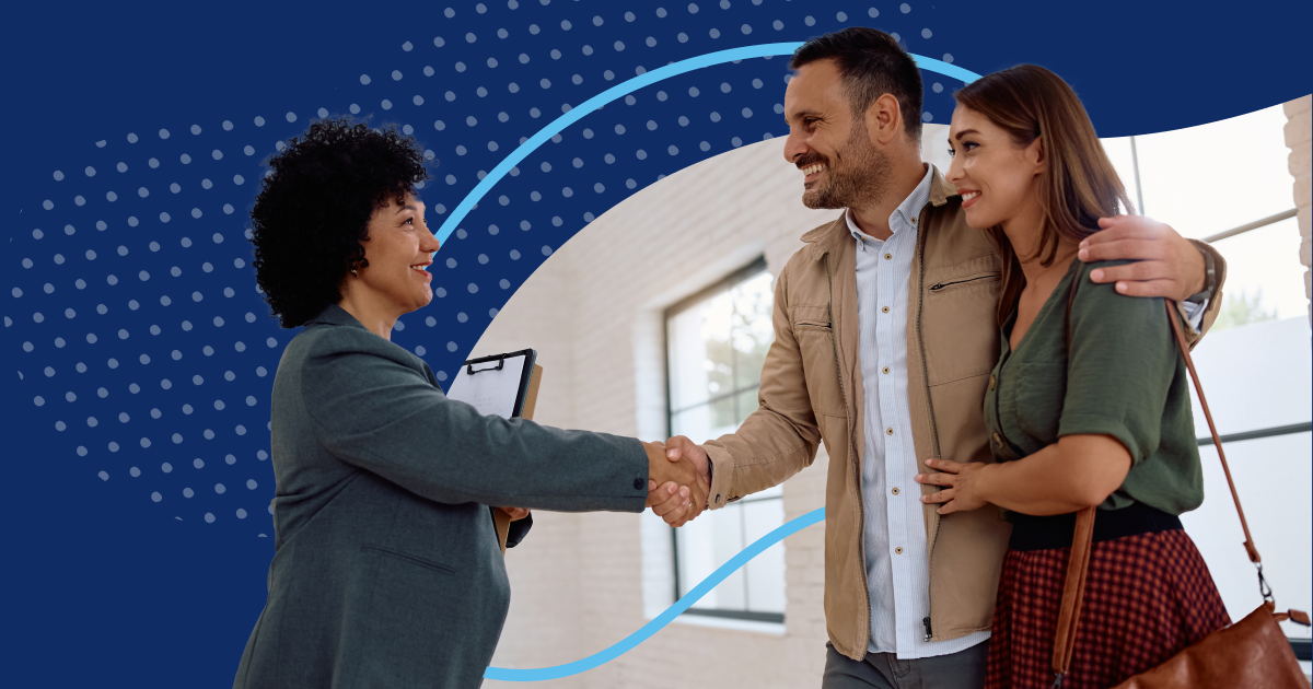 estate agent shaking hands